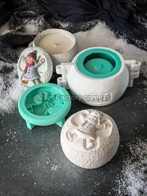 Силиконовая форма Кашпо Снежный ангел + крышка + опалубка SF30260928002 фото