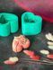 Silicone mold Heart with bow and rose
