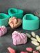 Silicone mold Heart with bow and rose