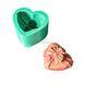 Silicone mold Heart with bow and rose