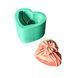 Silicone mold Heart with bow and rose