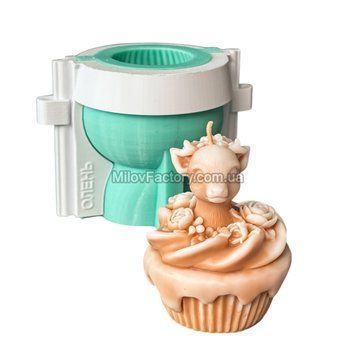 Silicone mold "Deer Cupcake" + formwork