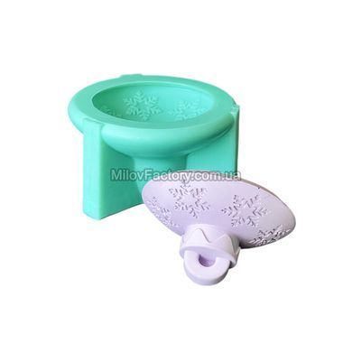 Mold Cover with snowflakes for a ball planter with snowflakes 1.0 and 2.0 - L