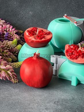 Silicone mold Quarter pomegranate + holders