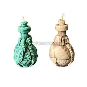 Silicone mold Bottle with a crow's skull