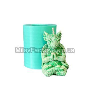 Silicone mold Dragon in the lotus pose "Zen"