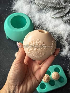 Silicone mold Set Ball "Vintage" М + Decorative nozzles M