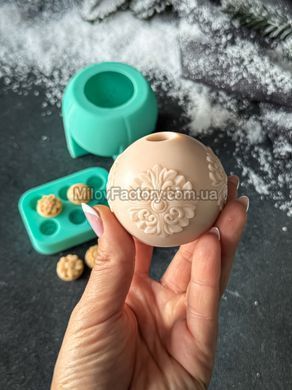 Silicone mold Set Ball "Vintage" S + Decorative nozzles S