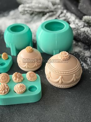Silicone mold Set Ball "Versailles" М + Decorative nozzles M